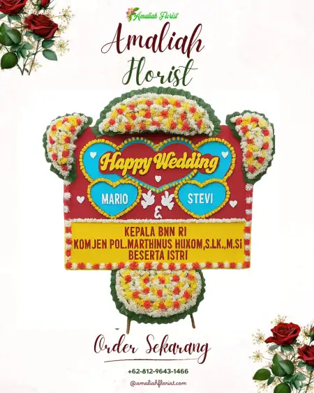 Papan Bunga Pernikahan Plajan